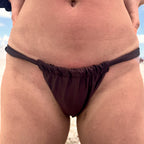 Bas maillot tanga Havana Giu marron irisé