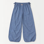 Coupe ballon baggiu pantalon femme Vichy Bleu