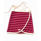 Jupe de plage éponge marinière framboise et mauve Giu