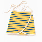 Jupe de plage éponge marinière jaune et bleu Giu