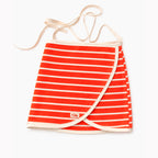 Jupe de plage éponge marinière orange Giu