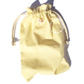 Pochette Giu en tissu vichy jaune faite main, idéale pour ranger ses tangas avec style et discrétion